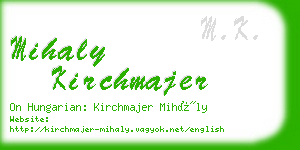 mihaly kirchmajer business card